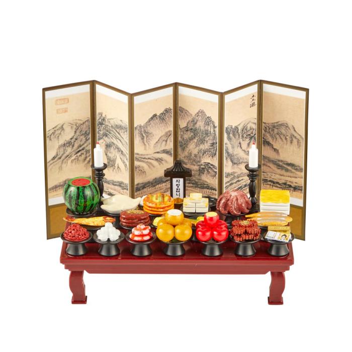 a traditional chinese new year food display