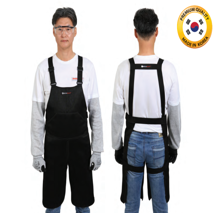 man wearing black overalls