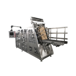 WRAP AROUND CASE PACKER
- The system is compact packing equipment (intermittence motion drive ).
- Each system operation is by synchronization through interlock per each machine. - An accurate drive mechanism through PLC control and servo motor guarantees production
speed maximum 20 cycle/min.
- Operation training and offer of easy trouble shooting function.
- Operation without trouble and long life-time and easy trouble shooting function.
- Safe operation is possible because of emergency switch with proper position.
- Possible to pack various types such as WRAP AROUND CASE, OPEN TRAY.