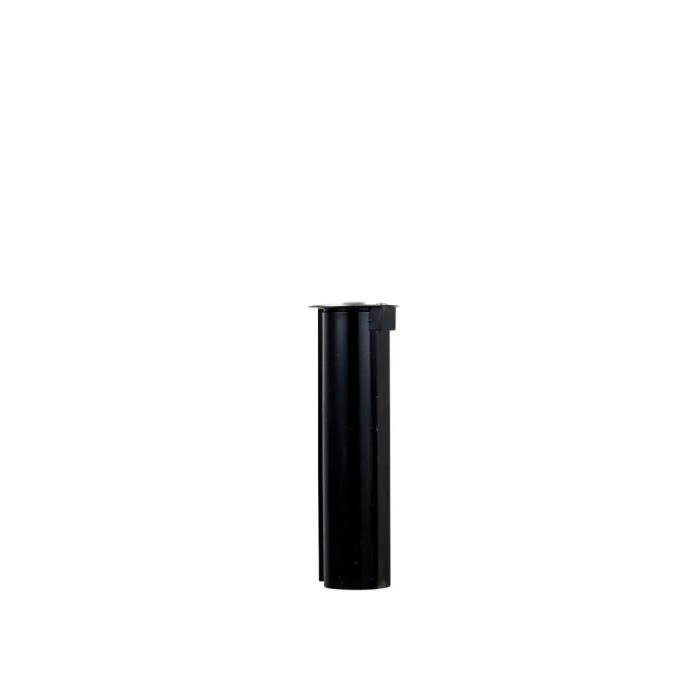 a black cylinder with a white background