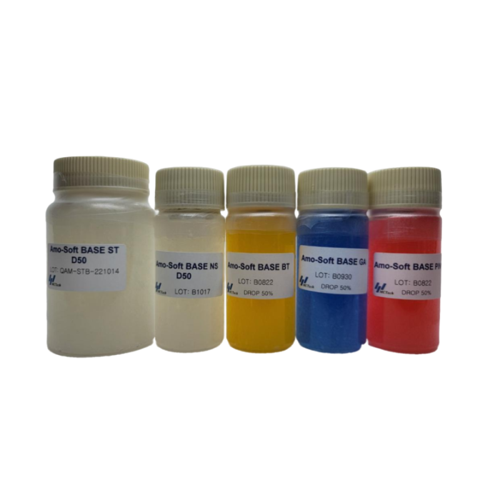 Amo Soft Base is an oil capsule for cosmetic ingredients. It can give oils to serums and creams without the use of surfactants.