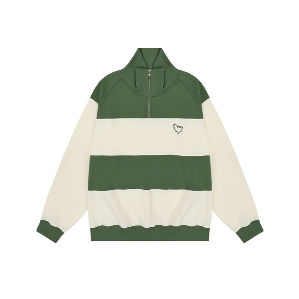 the green and white striped rugby jacket