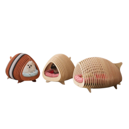 Cat Dog Wood House-BBung a House Original