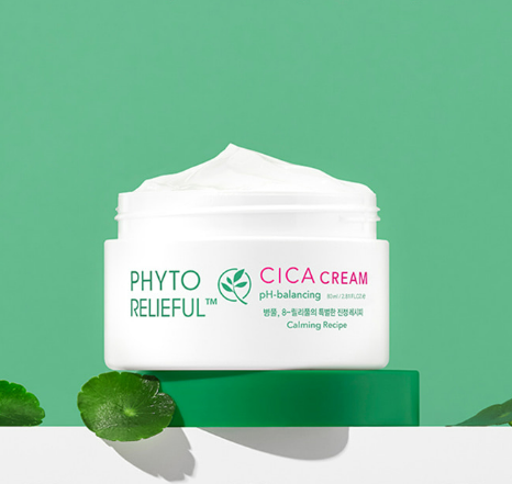 Acidic relief cream that regulates sensitive skin and hydrates it to keep skin healthy