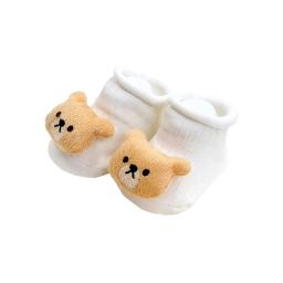 Teddy Bear Ivory Organic Baby Socks