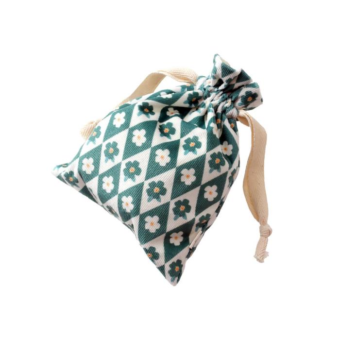 Flower-printed lucky bag(Green)