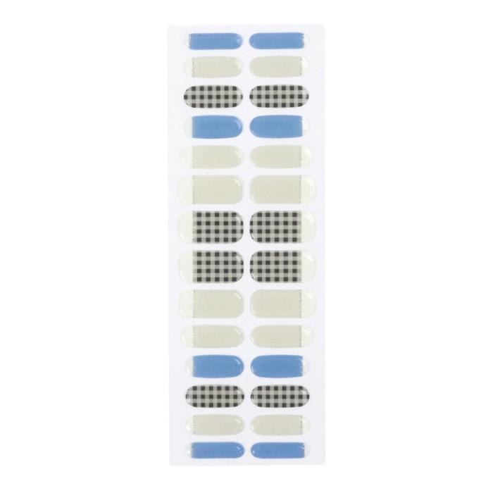 [VIVISHOW] Check Point Gel Nail Sticker : 100% Real Gel Nail Strips