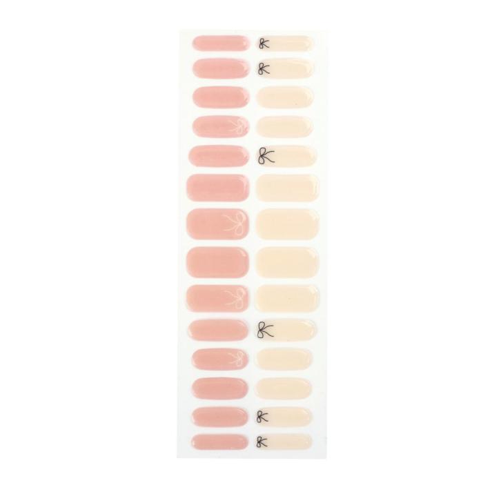 [VIVISHOW] Petit Ribbon Gel Nail Sticker : 100% Real Gel Nail Strips