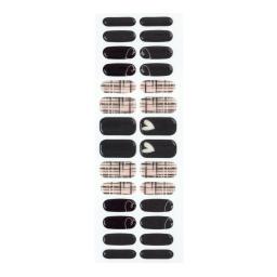 [VIVISHOW] Tweed Heart Gel Nail Sticker : 100% Real Gel Nail Strips