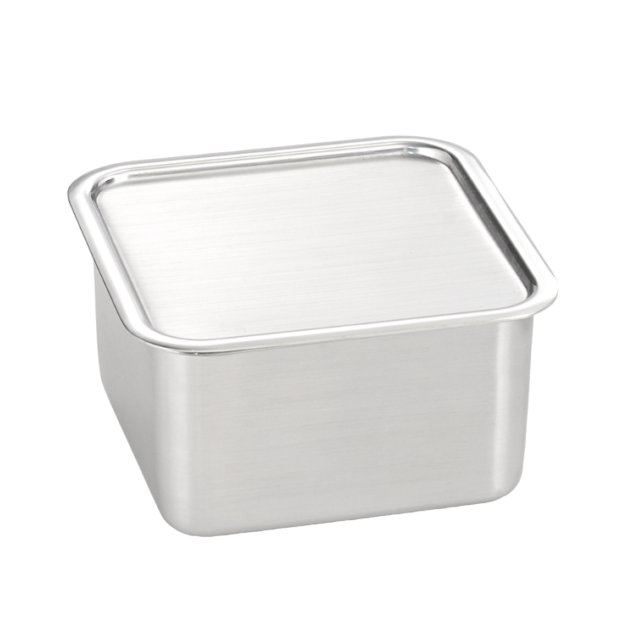 square tin with lid