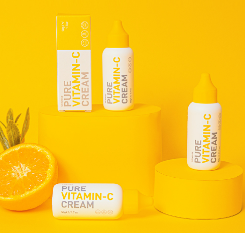 Pure vitamin c, not a derivative, but a moist, pure vitamin c, mildly acidic cream