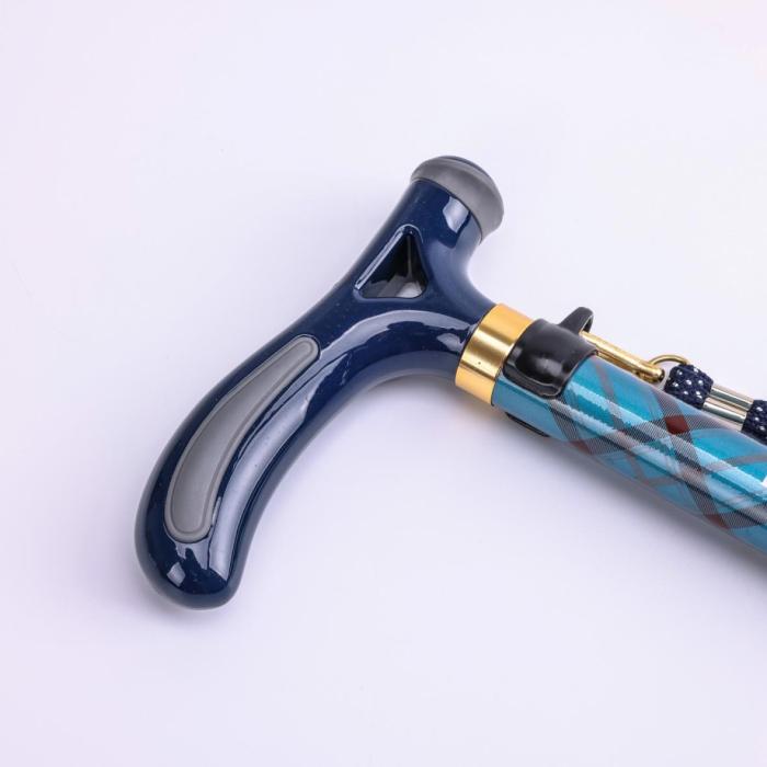 BINATTI Stick Foldable : carbon walking stick (wine, blue color)