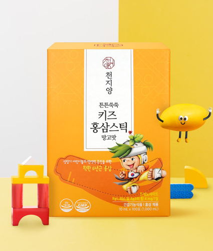 My child's health care is strong. Red ginseng stick mango flavor