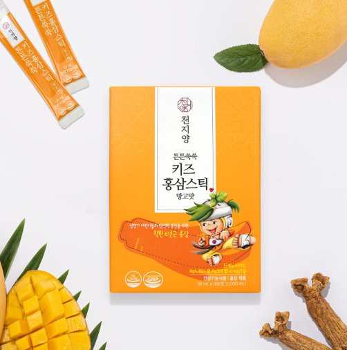 My child's health care is strong. Red ginseng stick mango flavor