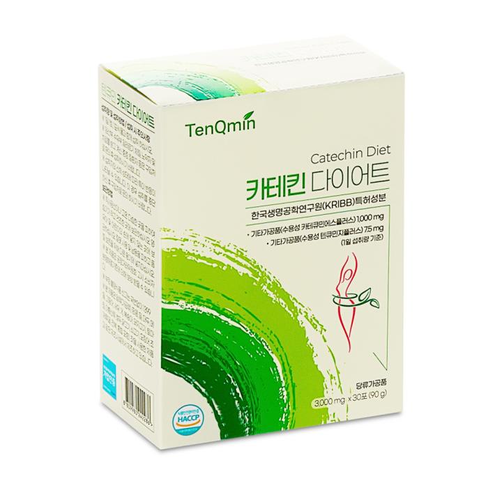 TenQmin Catechin Diet
Brand : TenQmin
Product name : TenQmin Catechin Diet
Type : Granules(60)
3,000mg x 30 sticks
Directions for use : 1 time/day (1 stick)
Weight : 133.4g
Function : Diet, Appetite suppressant, Antioxidant, Anti-inflammatory, Immune boosting, Metabolism boosting