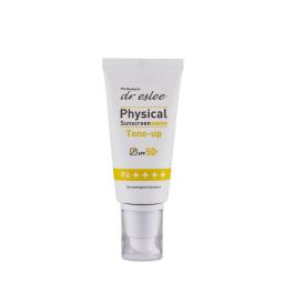 Dr. Scholl's Physical Suncare Tinted Moisturizer SPF 50+. The bottle is white with a yellow label and a silver cap.