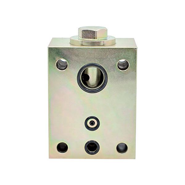 a metal cube with a hole in the center