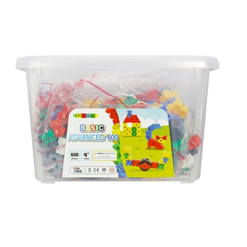 a plastic storage container filled with colorful beads
