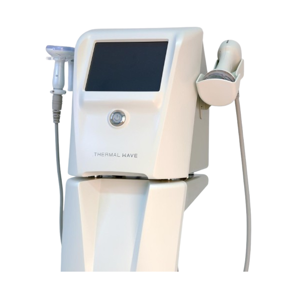 Thermal Wave is a non-invasive device designed for body contouring and skin rejuvenation. It combines radial shockwave technology, radiofrequency (RF), red LED light, and suction technology to deliver effective and comprehensive treatments. The device reduces cellulite, improves skin elasticity, and tightens skin by promoting collagen remodeling and enhancing blood circulation. Its suction technology supports lymphatic drainage and improves energy penetration, while the red LED light encourages skin rejuvenation. Thermal Wave is an ideal solution for clinics seeking advanced, multifunctional treatments for body shaping and skin care.
