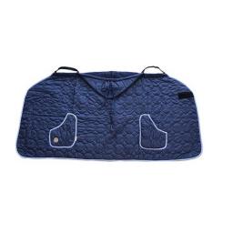 blue quilted saddle pad