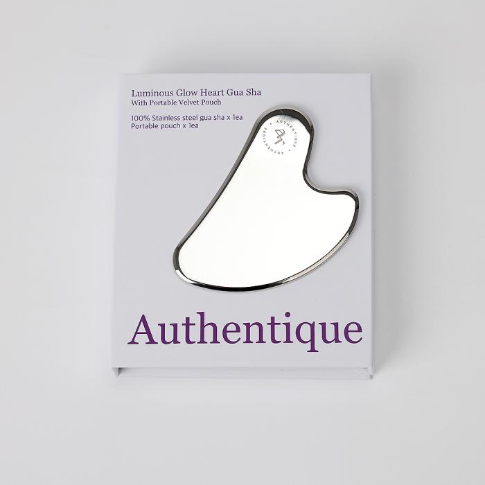 Luminous Glow Heart Gua Sha With Portable Velvet Pouch