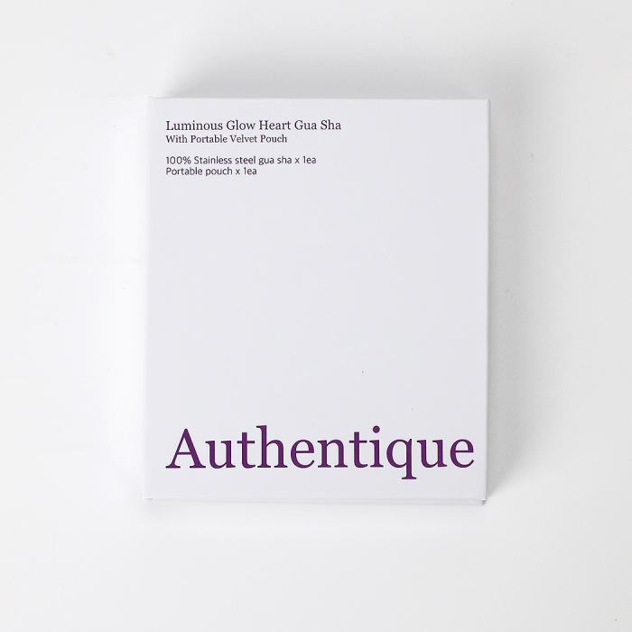 Luminous Glow Heart Gua Sha With Portable Velvet Pouch