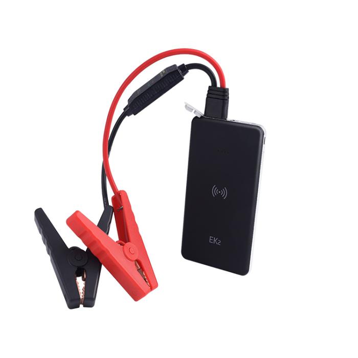 Connect the jumper cable clamps to the positive and negative terminals of the car battery, then start the engine.
Self-jump in just 30 seconds – OK! Compatible with both cars and motorcycles.