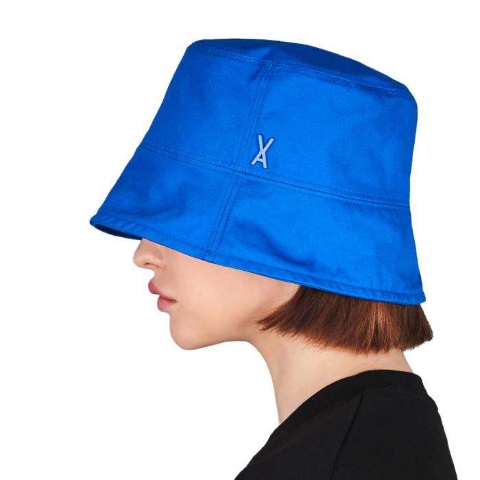 Stud Drop Over Fit Bucket Hat Blue