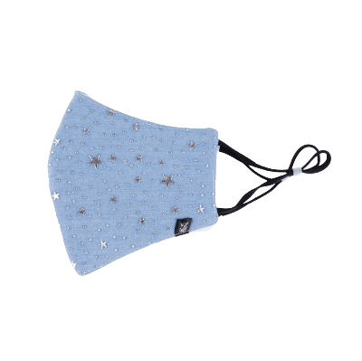 DENIM MASK Light Blue Silver Star