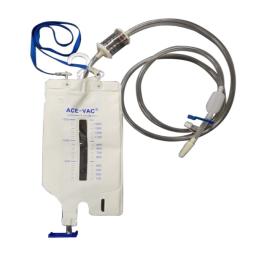 Medical Low-Pressure Continuous Suction Device (Drainage Bag)

ACE-VAC is a medical low-pressure continuous suction device that continuously drains secretions such as bodily fluids and plasma from the surgical site. It uses constant negative pressure (elastic body) to drain fluids and plasma, thereby preventing complications that may occur after surgery.
It is used as a collection container for the purpose of continuously draining secretions such as bodily fluids and plasma from the surgical site while maintaining a vacuum state, making it convenient to use.
By rapidly draining secretions, it narrows the space between tissue layers, reduces the use of antibiotics, and has the effect of reducing the healing period and cost.
It is an integrated product with upper and lower storage units and a discharge tube connected to it, which complements the disadvantages of conventional aspirators. It enables uniform drainage and pressure control, and is a product that dramatically reduces the risk of secondary infections in hospitals.