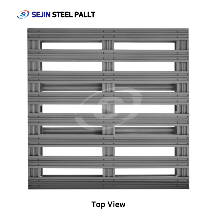 Top view of Galvanized Steel Pallet of 1100*1100*120