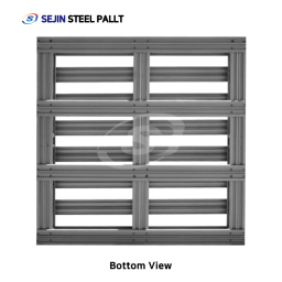 Bottom view of Galvanized Steel Pallet of 1100*1100*120