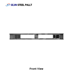 Front view of of Galvanized Steel Pallet of 1100*1100*120