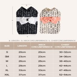 'The Original Korean dog yukata with bow' Detailed table