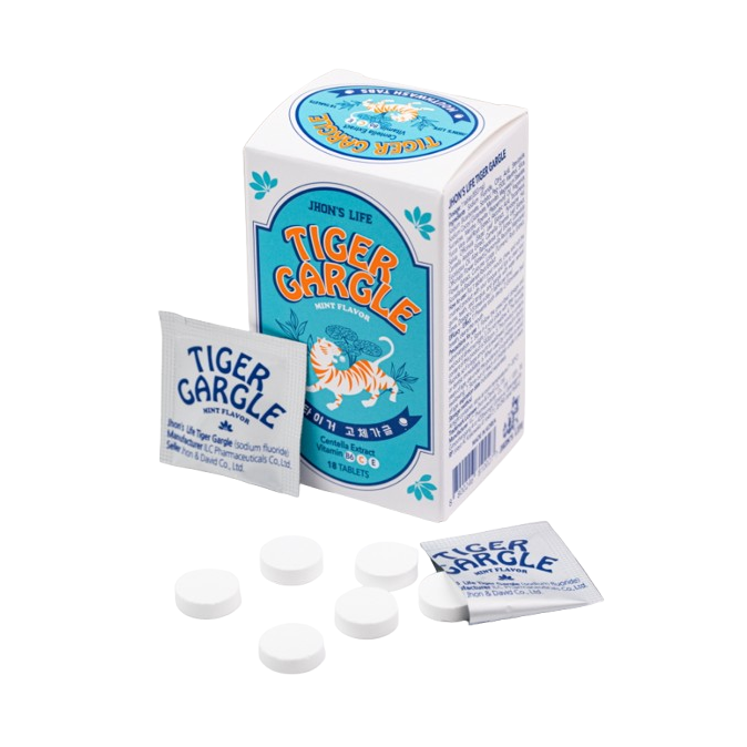 Tiger Gargle is a solid gargle, not a liquid one.
Can you finish both "brushing" and "gargling" with just one tablet?