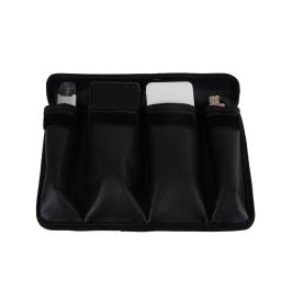 black leather card holder