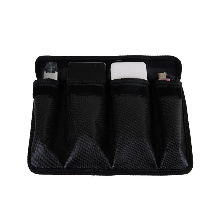 black leather card holder