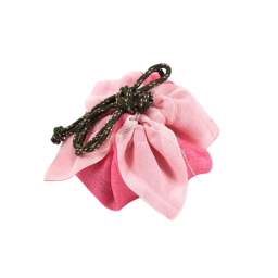 pink silk scrunchie
