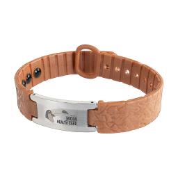 Urethane and Stainless Steel Bracelet (brown)