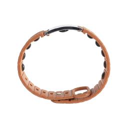 Urethane and Stainless Steel Bracelet (brown)