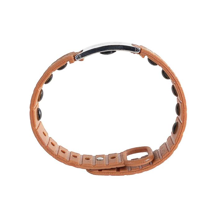 Urethane and Stainless Steel Bracelet (brown)