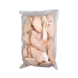 frozen chicken wings in a plastic bag