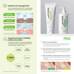 MADECA MD LOTION 500g.
Dry skin and damaged skin barrier.
4 FREE: NO silicon, NO NOpreservatives, NO coloring agent, NOfragranc.
3 TECA: Asiaticoside, Asistic acid, Madecassic acid