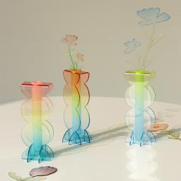 Handcrafted acrylic vase dyed to perfection