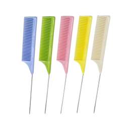 Professional Hair Combs
  - Material : ABS & Stainless steel
  - Color : Blue, Green, Yellow, Pink, Ivory
  - Origin : Korea

ABS heat resistant material
Anti-static agent
Various color available
The combs are processed softly and smoothly, making it safe.