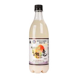 a bottle of korean rice wine