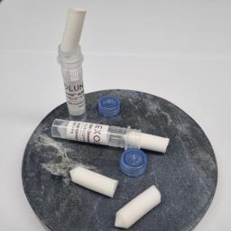 It is convenient to use in solid form rather than powder, and is freeze-dried in vials used in laboratories to maintain freezing during distribution.