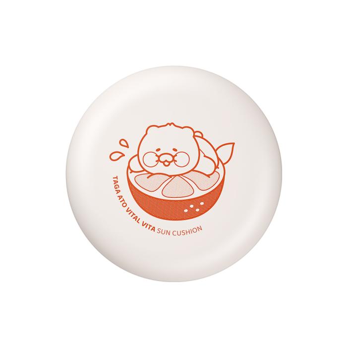 white frisbee with red logo
