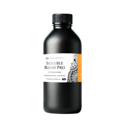 A resin that can be dissolved in a solvent after 3D printing or additive manufacturing to allow for mold removal