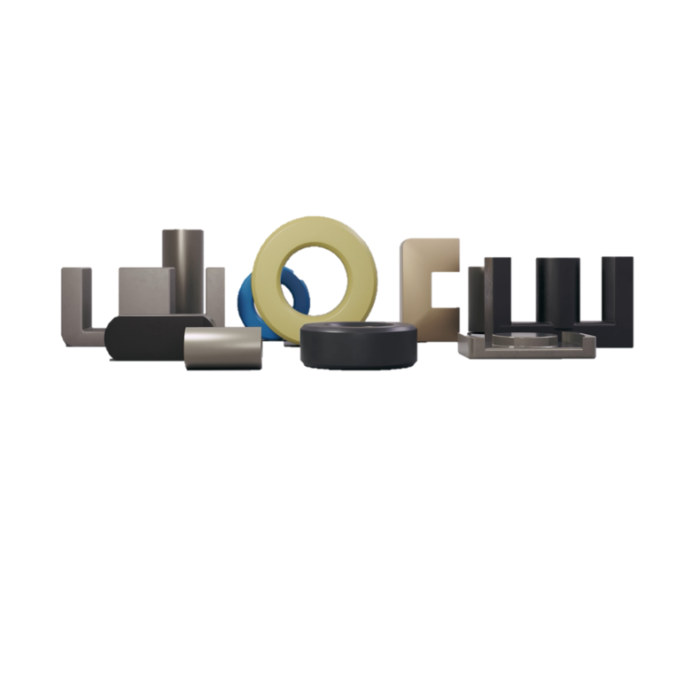 Achromat's magnetic powder cores enhance inductor efficiency with superior DCB and low core loss, achieved through optimized fine powder manufacturing, specialized multi-modal mixing & insulation coating, and advanced fine powder forming technology. We offer optimal solutions tailored to ustomer designs with a wide range of compositions, permeability levels, and core shapes.